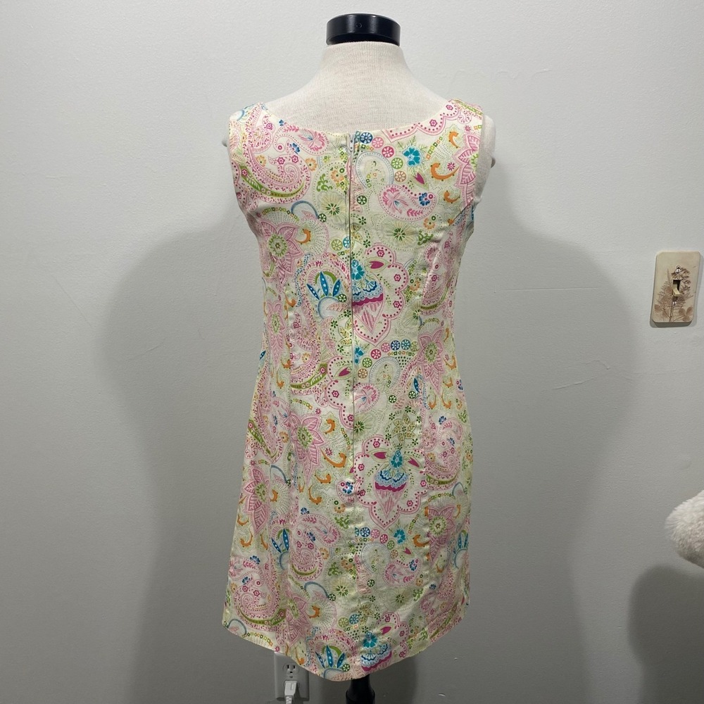 Briggs New York Paisley Sleeveless Dress Size 12 Colorful Summer Cottage Beach - Picture 3 of 7